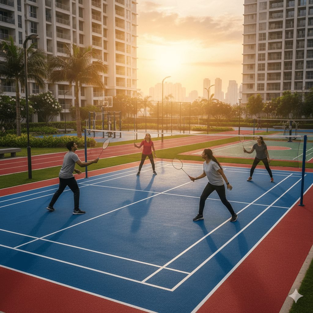 Tennis courts — artist's impression